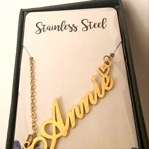 New ANNIE Gold Plated Over Stainless Steel Necklace